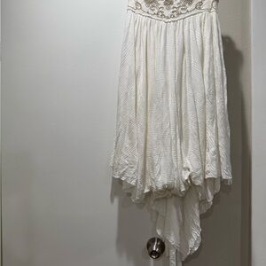 Free People Cream High Low Skirt
